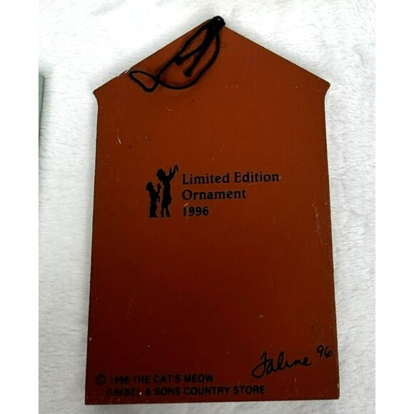 Cats Meow Village Limited Edition Ornaments - Christmas 1996 - complete set of 6 - Picture 9 of 10